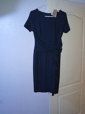 Aisize Vintage Redefined Blue Waist Tie Dress Size: M