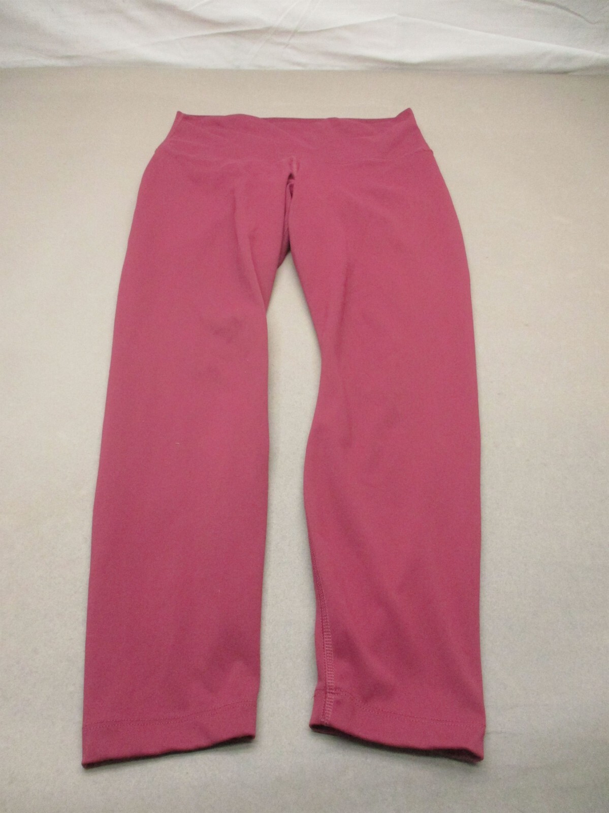 NIKE DRI-FIT YOGA Size L Womens Burgundy Stretch Pull On Athletic Leggings 514