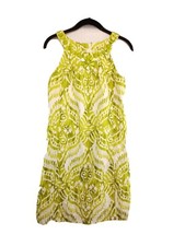 Jessica Howard Dress Wpmens 6P Multicolor Floral Damask Jeweled Linen Sleeveless
