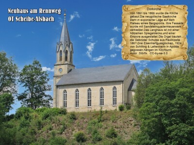 Neuhaus am Rennweg  OT Scheibe-Alsbach Dorfkirche Thüringen 291