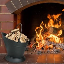 Cappa legna carbone fuoco Waterloo nera secchio camino porta navetta barbecue caminetto