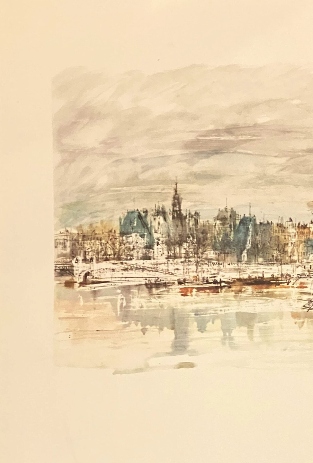 Affiche D'art Originale Pierre Pagès 1973 - Galerie Du Nouvel Essor Paris - Aquarelles - Format ~63x46 Cm
