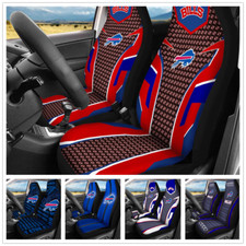 Car Seat Cover Personalized Nonslip Seat Protector 2Pc with Buffalo Bills