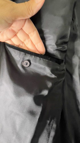 PERRY ELLIS Black Velvet Sports coat Jacket Blazer 3 Button Mens Sz XL Altered - Picture 11 of 19