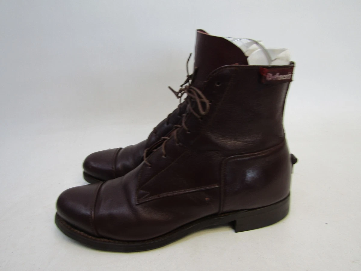 Dehner s Mens Sz 7.5 C Narrow Width Burgundy Leather Patrol Riding Ankle Boots