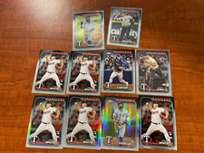 LOT x10 2024 Topps Chrome  Texas Rangers + Refractor + base xfractor rookies etc