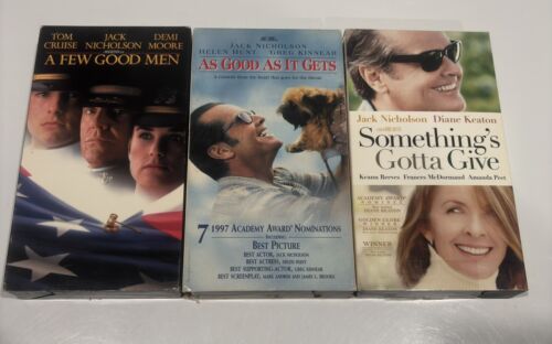 Jack Nicholson Vhs Movies A Few Good Men As Good As It Gets Somethings Gotta….
