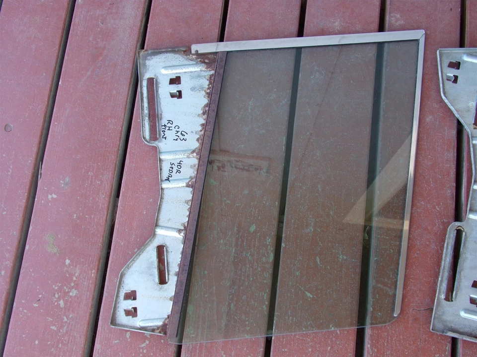 Chrysler 1963 sedán 4P puerta delantera vidrio OEM par tintado 300 Town & Country Wagon Foto 3 de 4