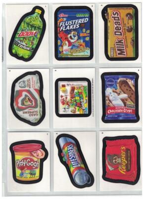 2013 WACKY PACKAGES ANS 10 - BASE SET OF 55 BLACK BORDER CARDS AND