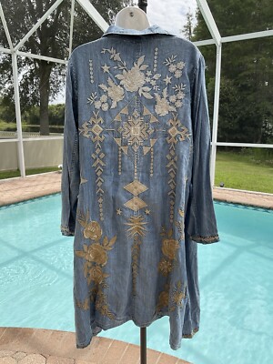 Kyla Seo Laramie Jacket Dress Caite Karyn Embroidered Jean Small + Western NWT