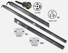 APC AP8861 Metered Rack PDU 5.7kW, 208V, 36 C13, 6 C19, 2 120V 5-20R