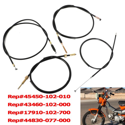 Jeu De Câbles Honda Trail 90 CT90 - Accélérateur, Frein, Compte-tours, Pour Modèles K4/K5 1972-1974