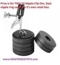Onus Nipple Clip On Pair W Magnet Weights Ring Magnetic Nipples Master Series NR