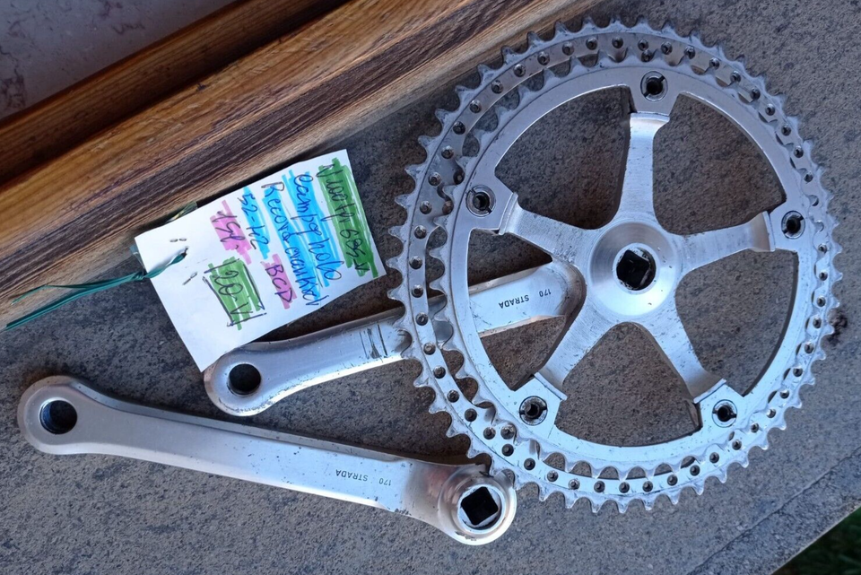 Manivelle Campagnolo Record BCD 151 - Garniture Vintage Vélo Course - Italie
