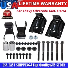 Rear Leaf Spring Hanger Bracket and Shackle Kit For Chevy Silverado GMC Sierra