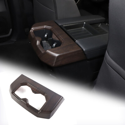 ABS Oak wood Garin Rear Cup Holdre Frema Trim Cover Fit Tundra Sequoia 2022-2024