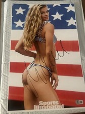 Nina Agdal Signed Sports Illustrated Swimsuit Photo BAS Beckett BL09251