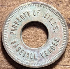 Chicago, Illinois IL Mills. Baseball Vender Amusement Arcade Game Token