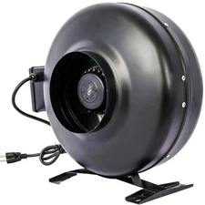 6-Inch 412 CFM Inline Duct Fan: Air Circulation Vent Blower for Hydroponics