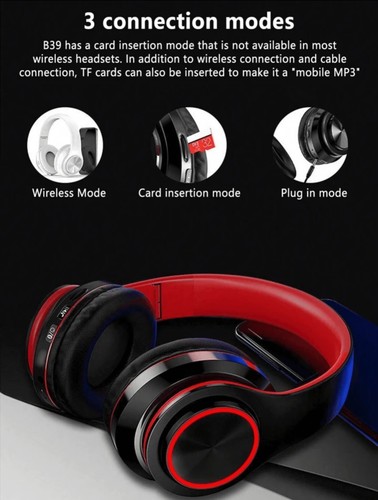 Wireless Headphones Bluetooth Headset - Picture 2 of 5