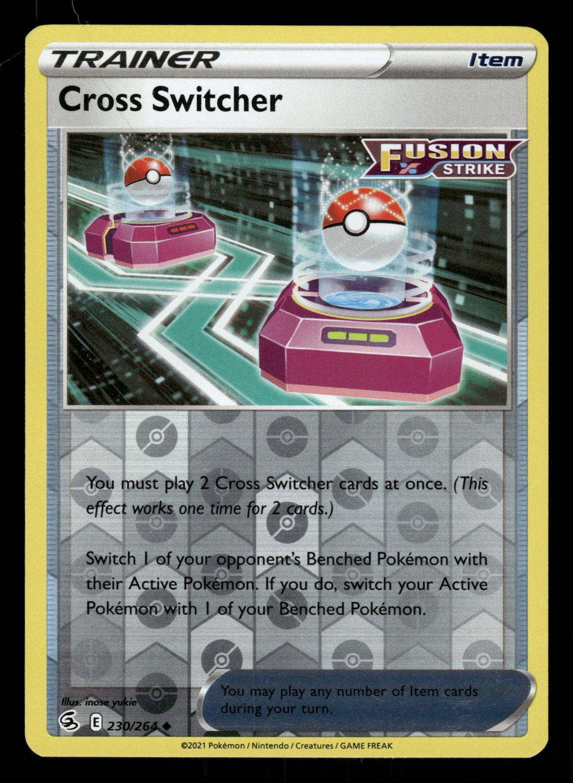 Cross Switcher 230/264 Reverse Holo Pokemon SWSH08: Fusion Strike