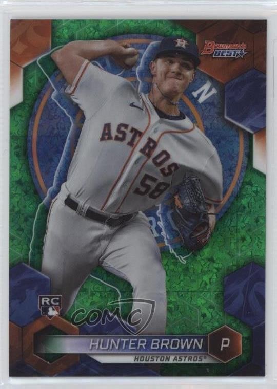 2023 Bowman's Best Green Mini-Diamond Refractor 2/99 Hunter Brown Rookie RC 1g37
