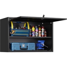 Adjustable Shelf Steel Wall Mounted Cabinet 22 Inch Tall Lockable Garage Storage