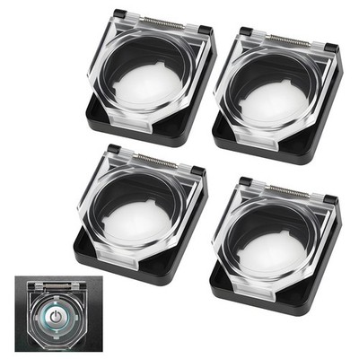 Transparente PC für 22 mm Tastenabdeckungen 4 Stück für Netzschalter wasserdi