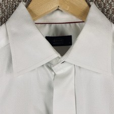 Eton Men s 16 41 Button Up White Barrel Cuffs Long Sleeve Work Office C32