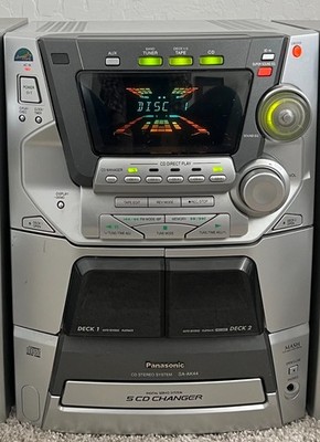 PANASONIC SA-AK44 Stereo System 5-CD Disc Changer / Dual Cassette