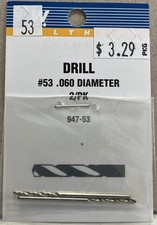 NEW Walthers 947-53 Drill Bits 53 0.060" Diameter 2 pieces FREE US SHIP