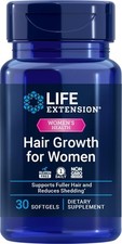 Life Extension Hair Growth for Women Gluten Free, Non-GMO   30 softgels