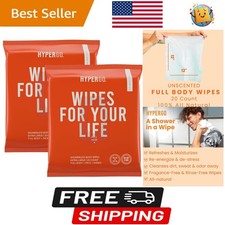 Aloe-Infused XL Body Wipes for Men  Women - 12"x12", Hypoallergenic 40 Count
