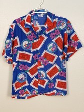 Vintage 80s Ocean Pacific OP Hawaiian Shirt Mens M Rayon USA Made Surf Beach VTG