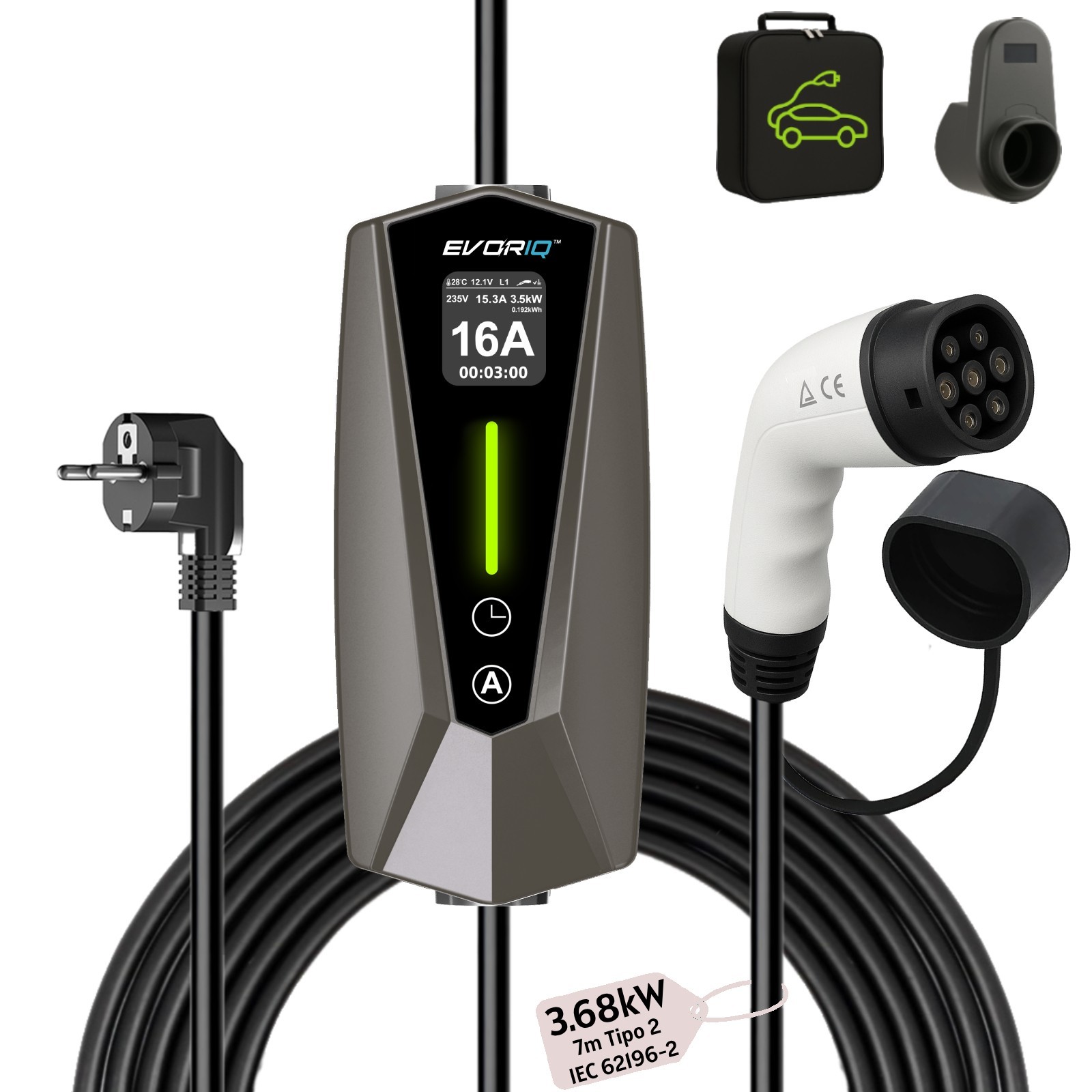 EVORIQ™ Portable EV Charger 3.68 kW