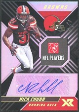 2018 Panini XR Nick Chubb 1/1 Black RPA