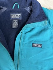 Vintage Women’s Size Small Teal Land’s End Direct Merchants Coat Made In USA