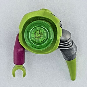 LEGO ac012 Alien Android &mdash; Brain Dome, Peg Leg, Mech Arm &mdash; 7066 Earth Defense HQ