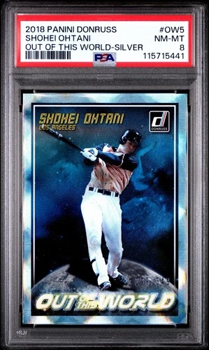 Rare Shohei Ohtani /349 Rookie Out of This World Silver 2018 Donruss SP RC PSA 8
