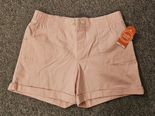 Wonder Nation Girls Shorts 10-12 Plus Stretch Waist 2 Pockets 4" Inseam Pink