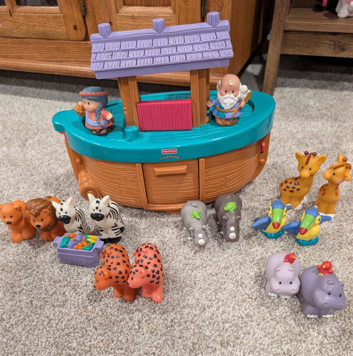 Fisher-Price Little People Noah's Ark Playset Figures Animals Ages 1-5 1-2 3-4