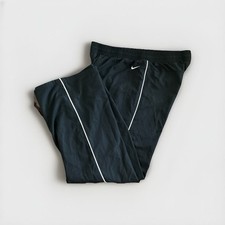 Vintage Y2K Nike Women  s Track Pants Mesh Lining Athletic Department Large Black