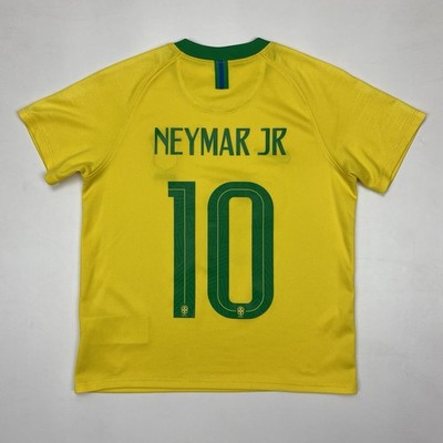 Neymar Brazil 2018 2019 KIDS 7-8 Y Football Shirt Soccer Jersey