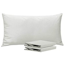 King Pillowcase Set - 2 Pack Brushed Microfiber King 20" x 36" Light Grey