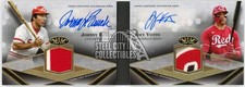 Johnny Bench Joey Votto 2022 Tier One Patch Autograph Booklet Card #DAR-BV 3/10