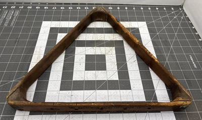 Antique Brunswick Balke Collander Carrom & Pocket Wood Pool Ball Rack Triangle - Image 1 of 4