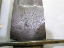 EARLY EUROPEAN HANGER SWORD AND SCARRARD CROWN MARKED