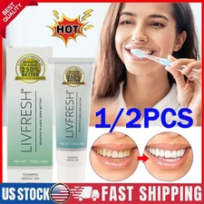 1/2PCS LIVFRESH Toothpaste Gel Clinically Proven to Remove Plaque 250% Better US