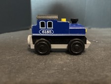 2008 KidKraft Wooden Train Car Locomotive Engine Wood Toy Blue - BRIO/Thomas