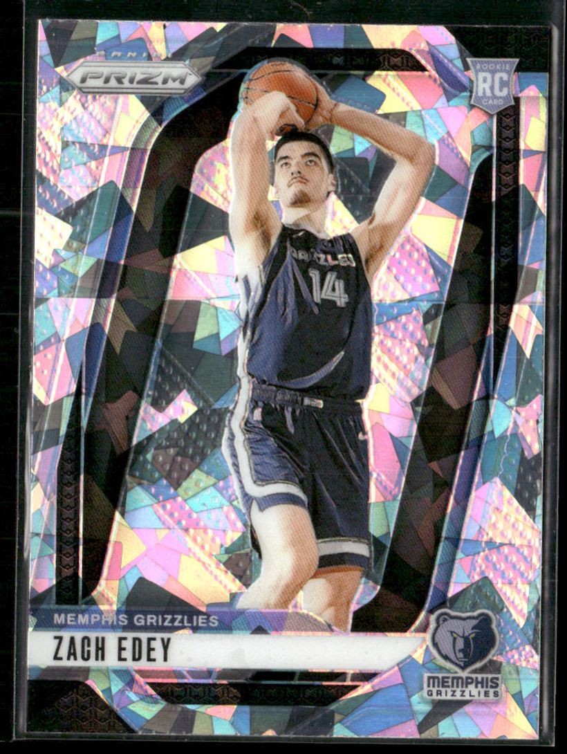 2024-25 Panini Prizm Cracked Ice Zach Edey Rookie Memphis Grizzlies #249